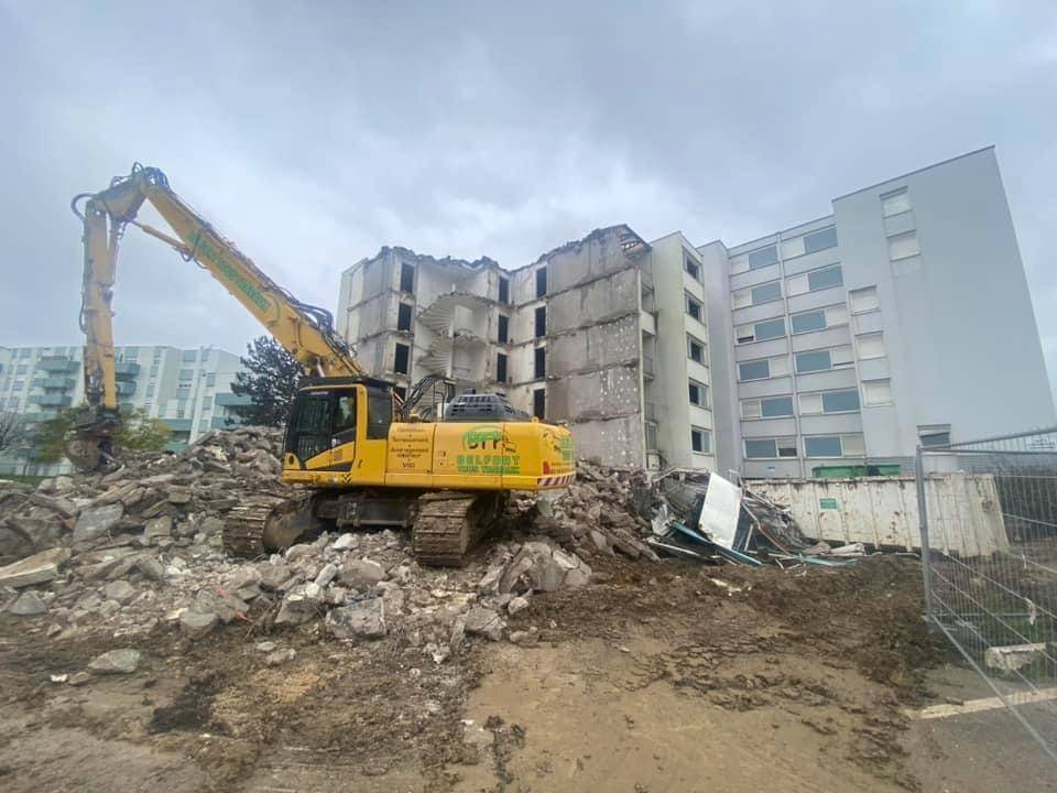 Travaux de démolition de maisons, bâtiments, granges et industries aux alentours de Belfort et Mulhouse Valentigney 3